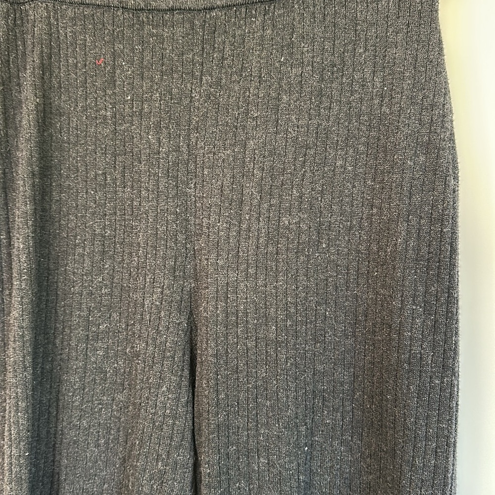 Charcoal Knit Ribbed Pants - Picture 2 of 2